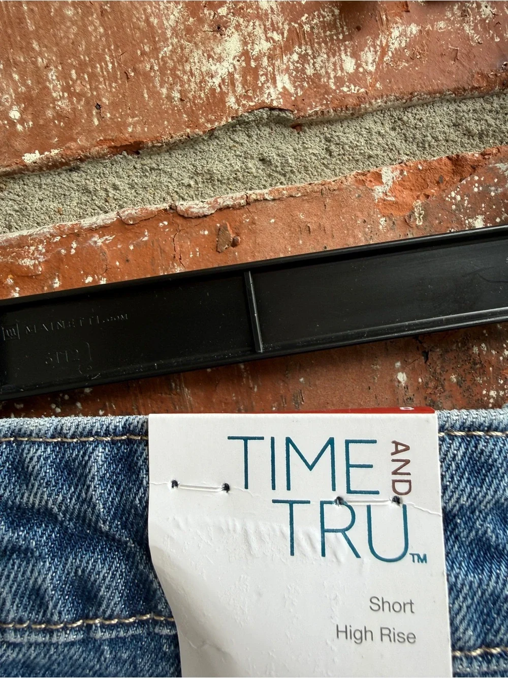 Time and Tru High-Rise Denim Long Length Shorts NWT